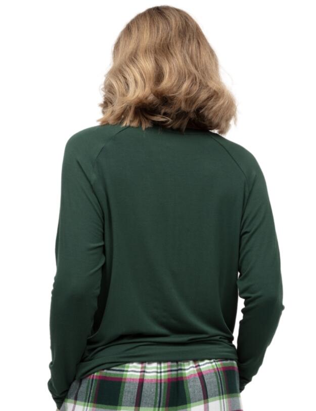 Cyberjammies Forrest Slouch Jersey Pyjama Top Dark Green