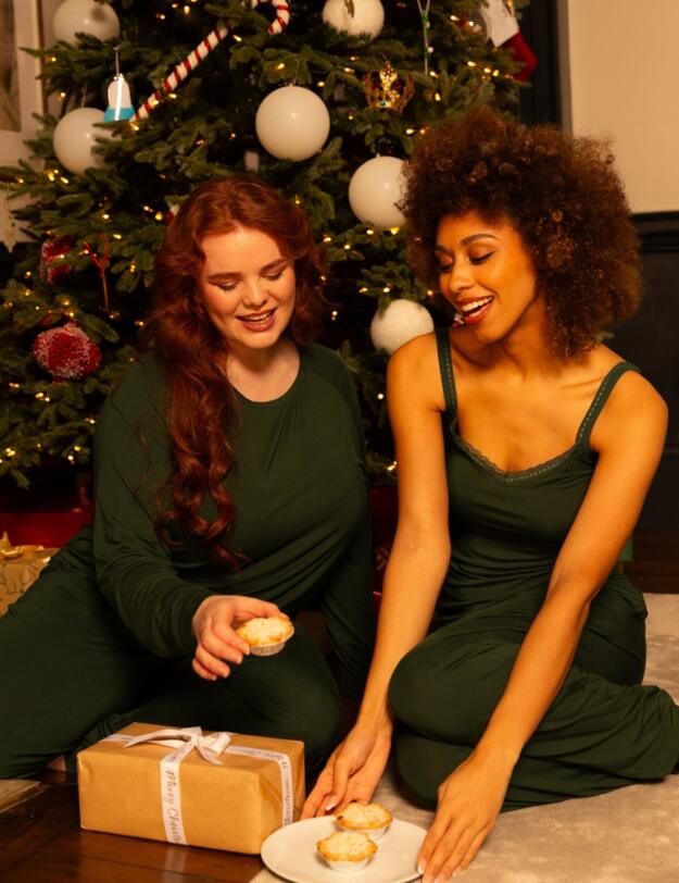 Cyberjammies Forrest Slouch Jersey Pyjama Top Dark Green