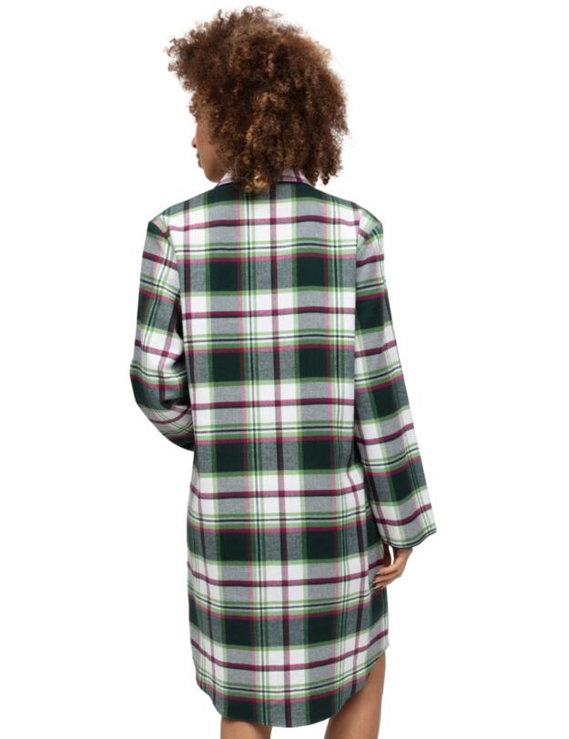 Cyberjammies Forrest Brushed Check Nightshirt Dark Green Mix
