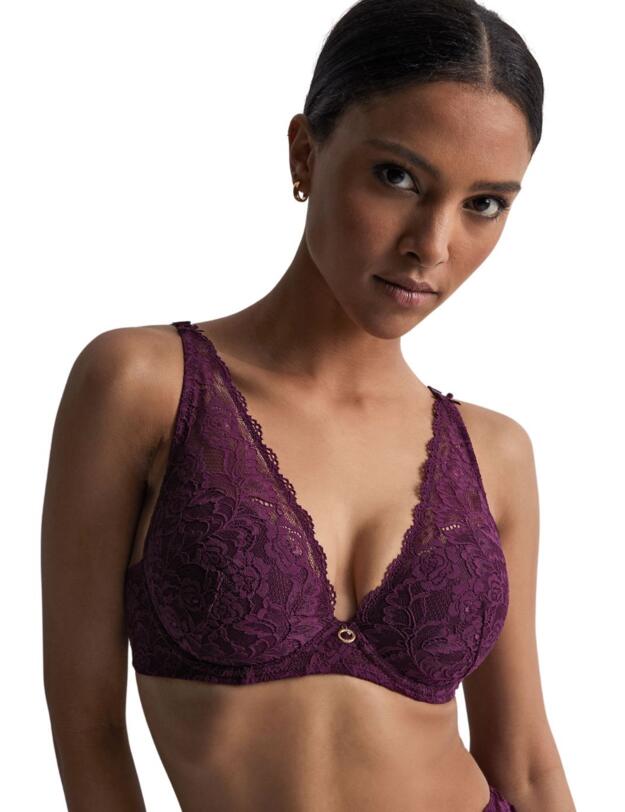Aubade Rosessence Shoulder Plunge Bra Berry
