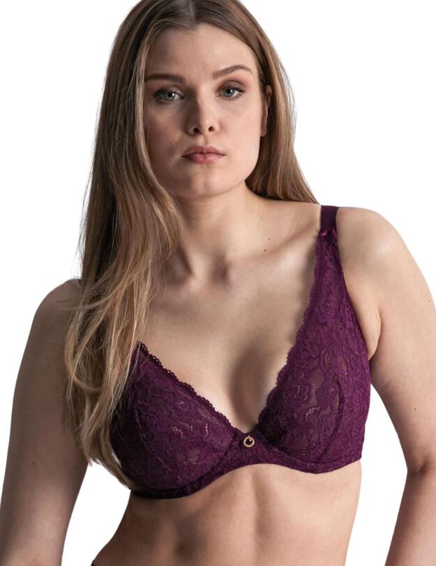  Aubade Rosessence Comfort Plunging Triangle Bra Berry