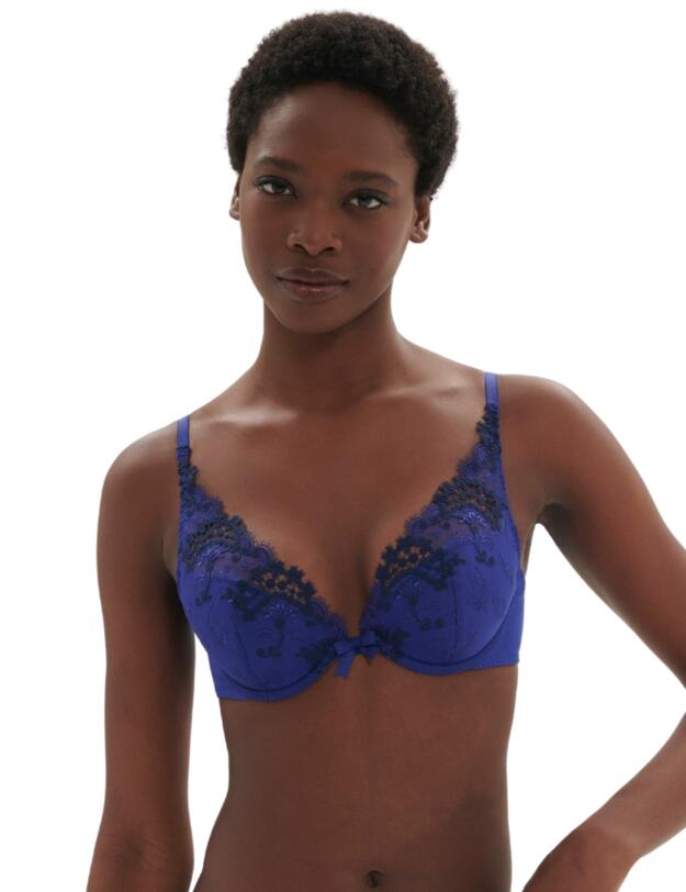 Simone Perele Wish Plunge Push-Up Bra Electric Blue