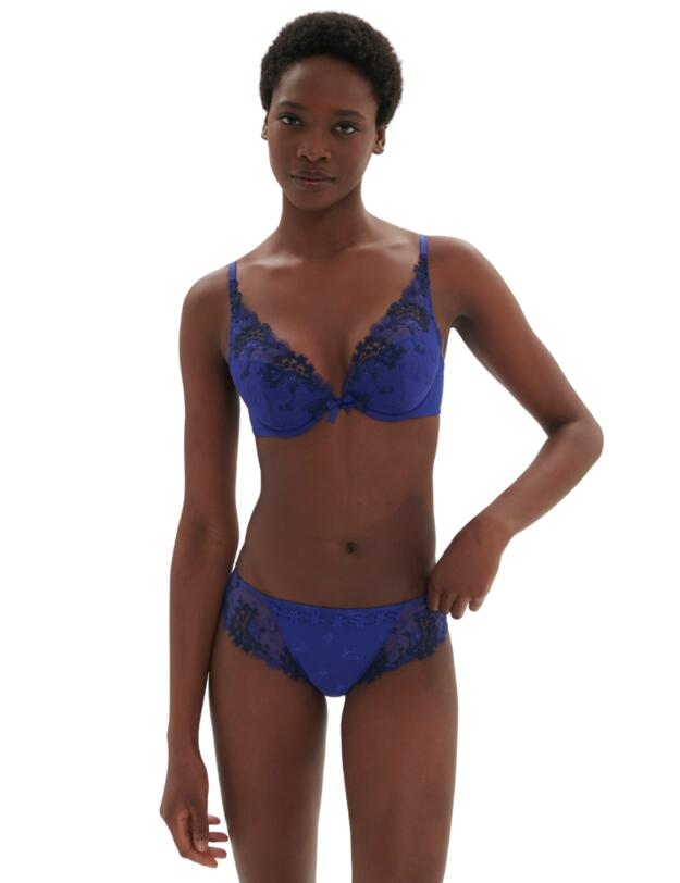 Simone Perele Wish Plunge Push-Up Bra Electric Blue