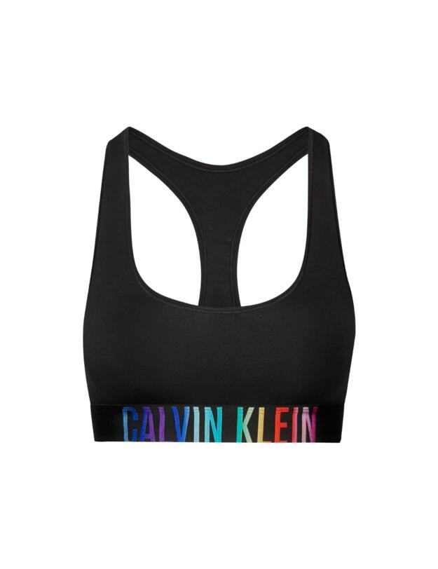 Calvin Klein Intense Power Pride Unlined Bralette Bra  Black / Ombre Pride