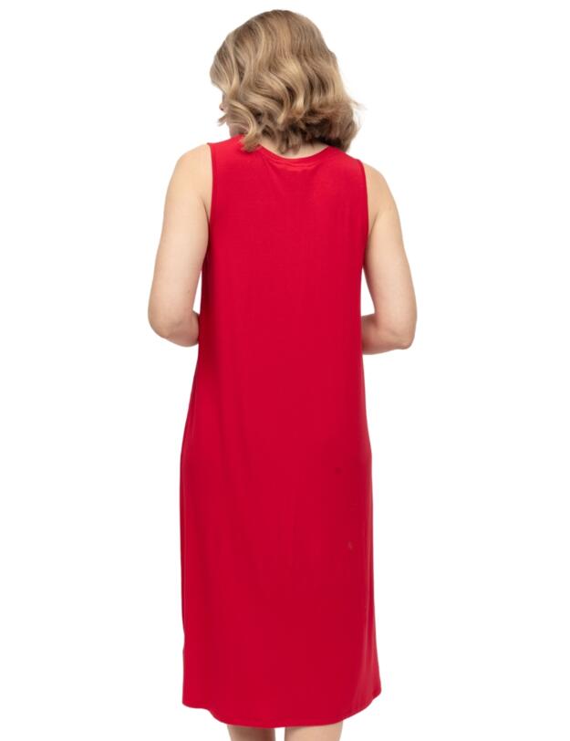 Cyberjammies Montana Womens Jersey Long Nightdress Red