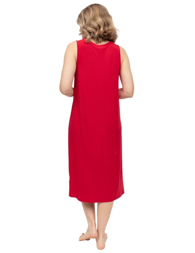 Cyberjammies Montana Womens Jersey Long Nightdress Red