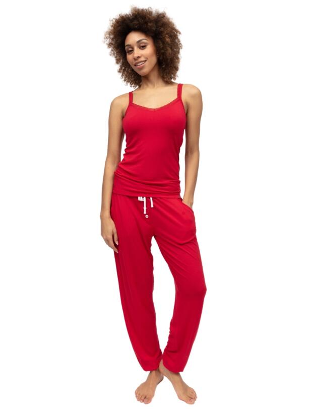 Cyberjammies Montana Jersey Pyjama Bottoms Red