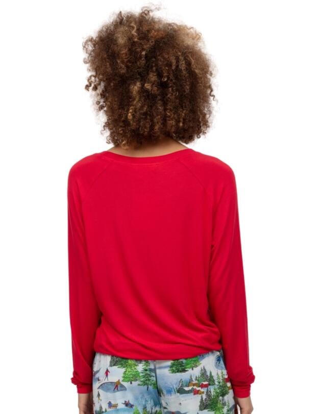 Cyberjammies Montana Slouch Jersey Pyjama Top Red