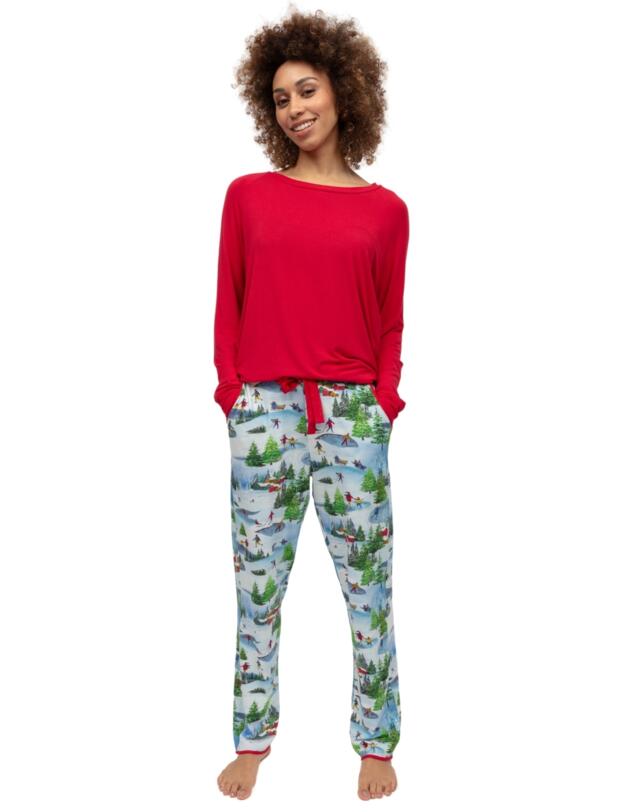 Cyberjammies Montana Slouch Jersey Pyjama Top Red
