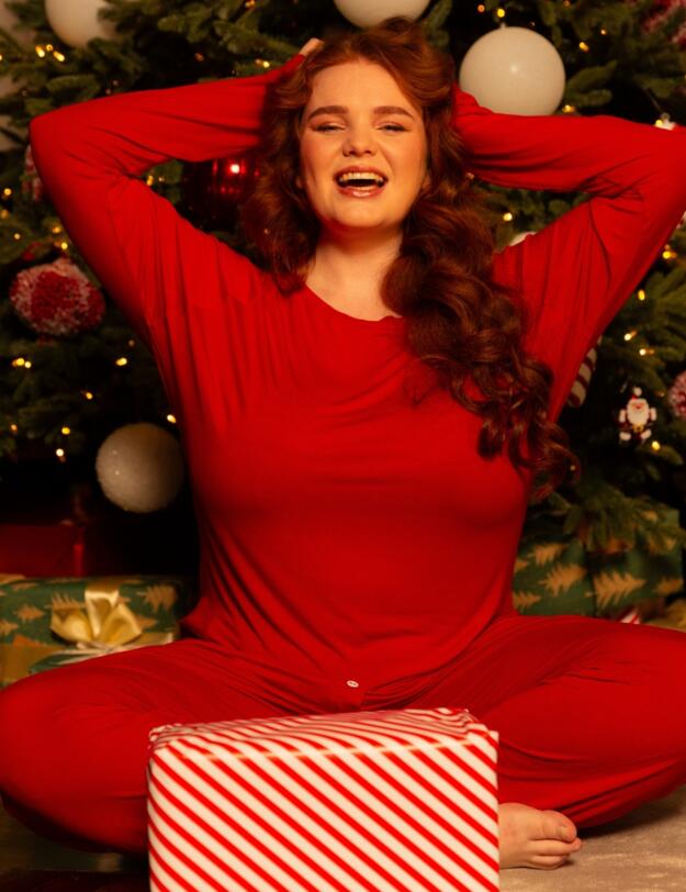Cyberjammies Montana Slouch Jersey Pyjama Top Red