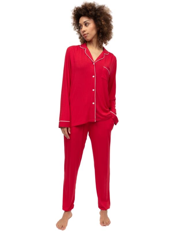 Cyberjammies Montana Revere Jersey Pyjama Top Red
