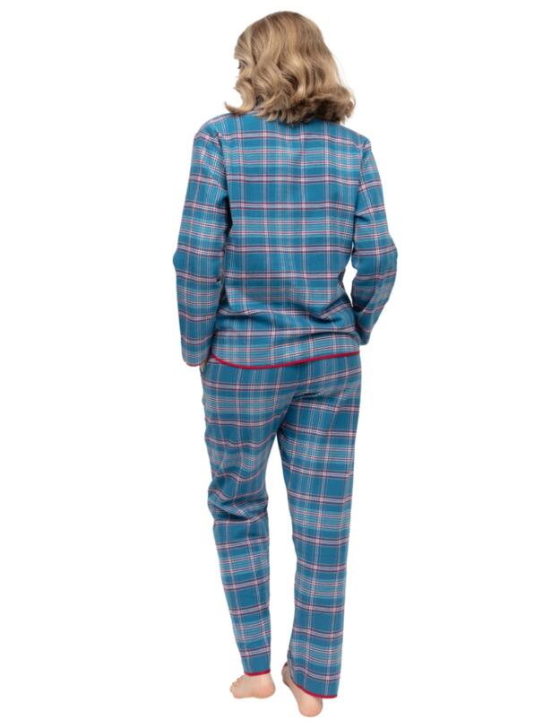Cyberjammies Montana Brushed Check Pyjama Bottoms Blue Mix