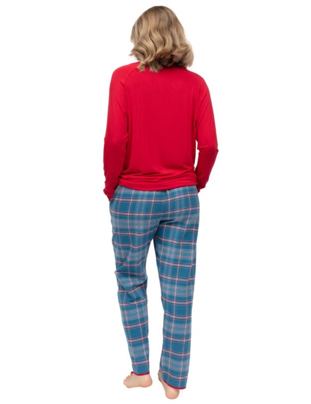 Cyberjammies Montana Brushed Check Pyjama Bottoms Blue Mix
