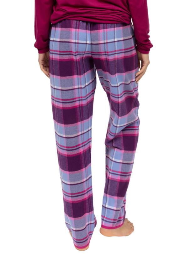 Cyberjammies Hazel Brushed Check Pyjama Bottoms Dark Purple Mix