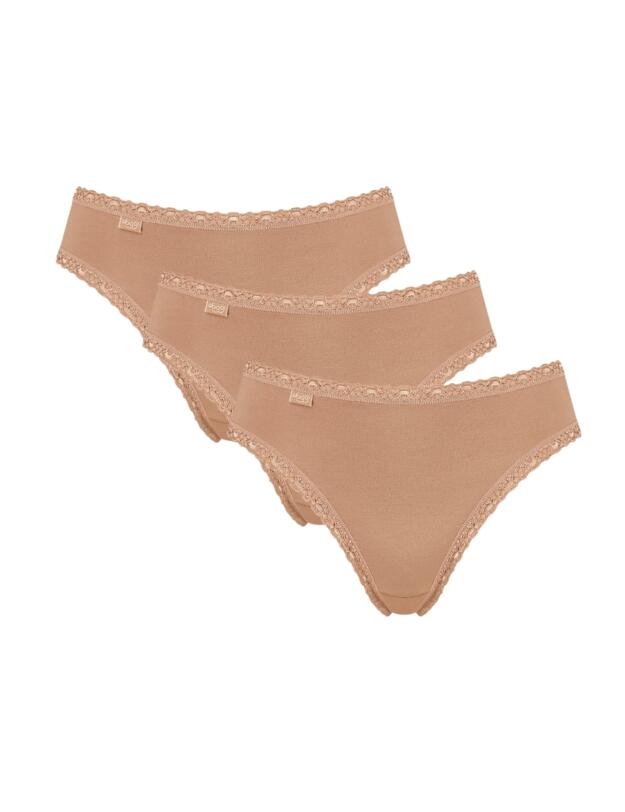 Sloggi 24/7 Cotton Lace Tai Brief 3 Pack Brush