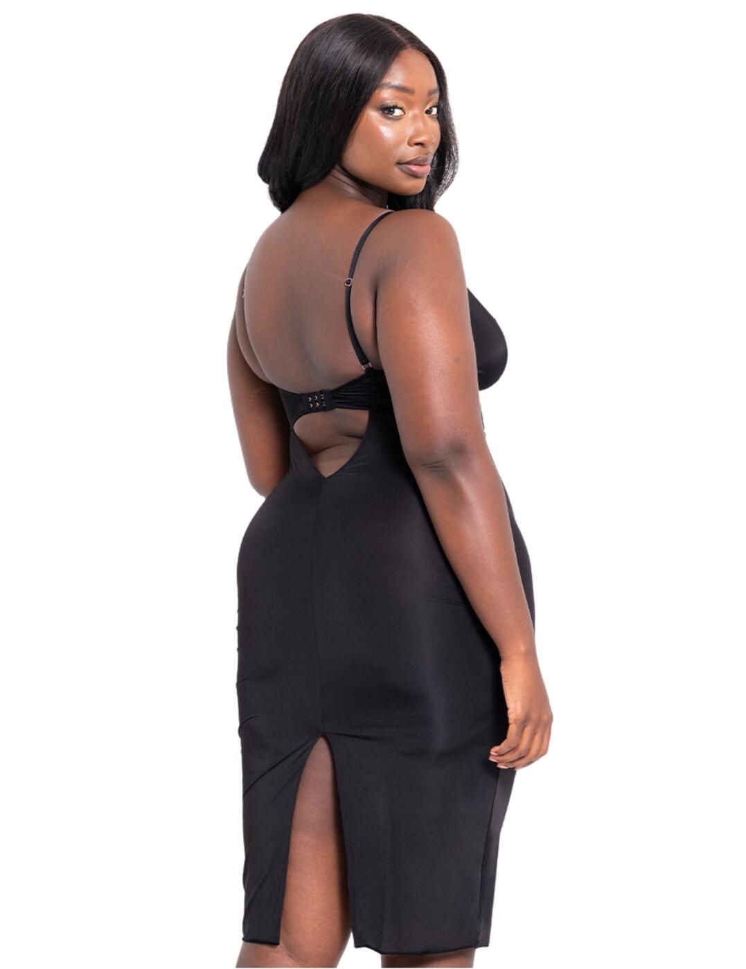 Black cocktail dress curvy best sale