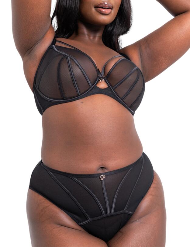 Scantilly by Curvy Kate Senses Plunge Bra Black