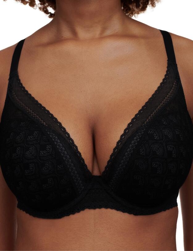 Chantelle Ace Plunge T-Shirt Bra Black