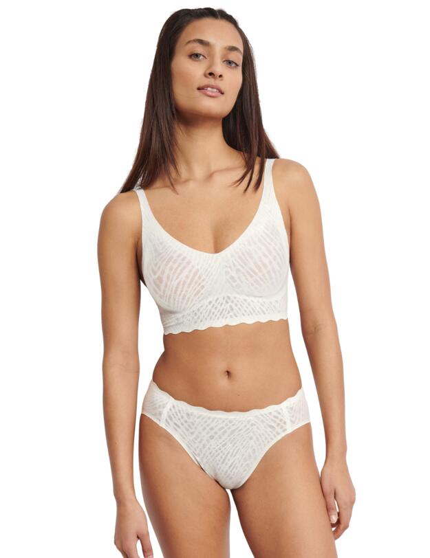 Sloggi Zero Feel Bliss High Leg Brief Silk White 