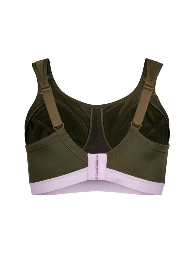 Shock Absorber Active D+ Sports Bra Forest Green with Purple Trim