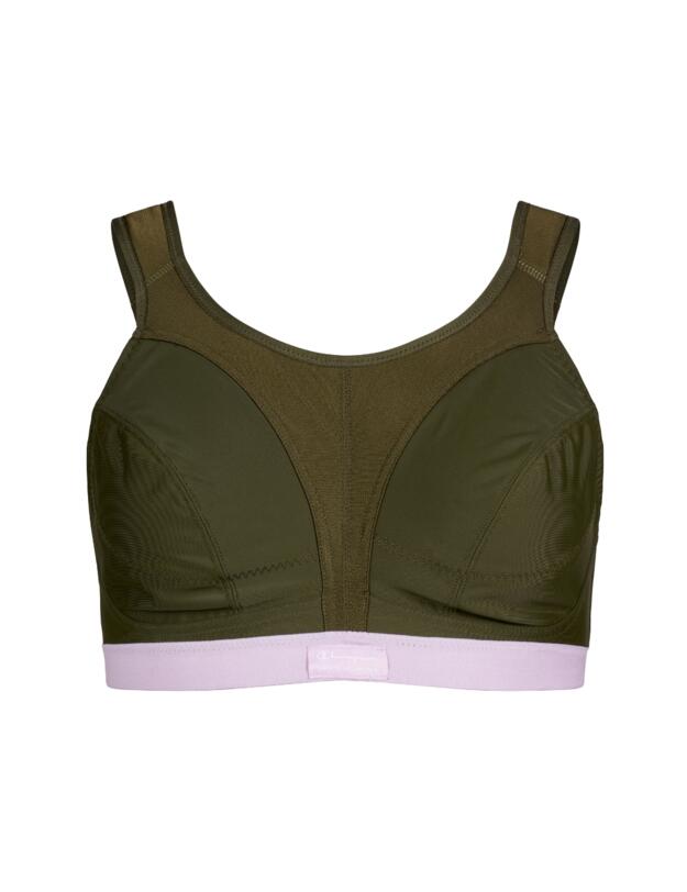 Shock Absorber Active D+ Sports Bra Forest Green with Purple Trim