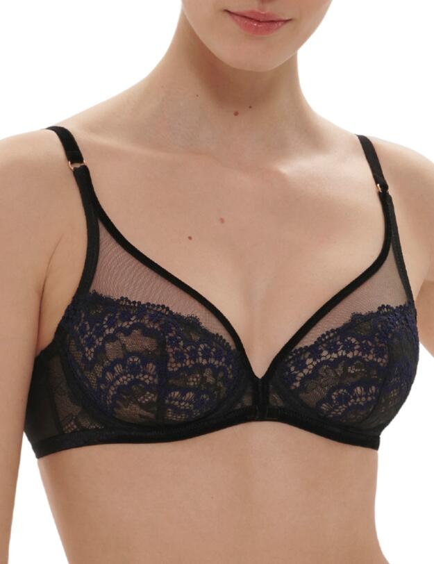 Simone Perele Scenario Plunging Underwired Bra Black