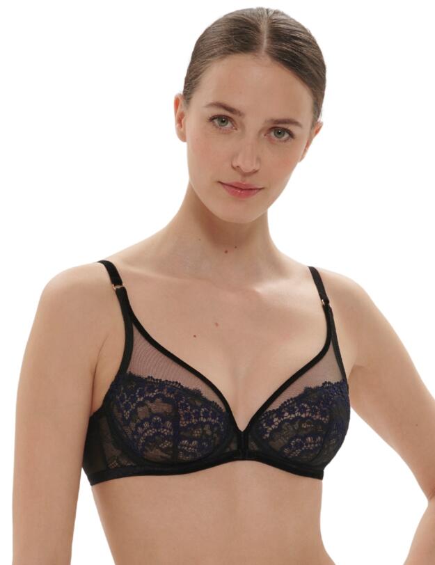 Simone Perele Scenario Plunging Underwired Bra Black