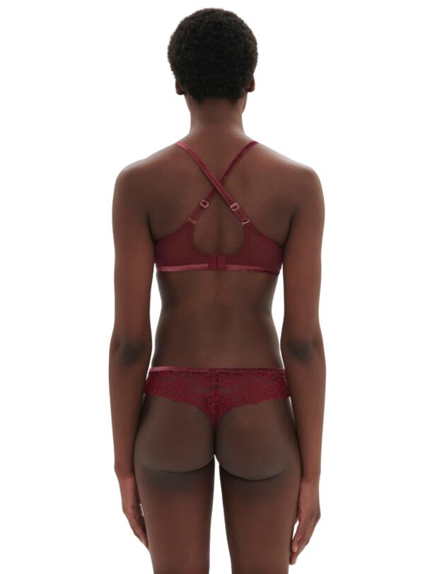 Simone Perele Scenario Plunging Underwired Bra Spinel Red