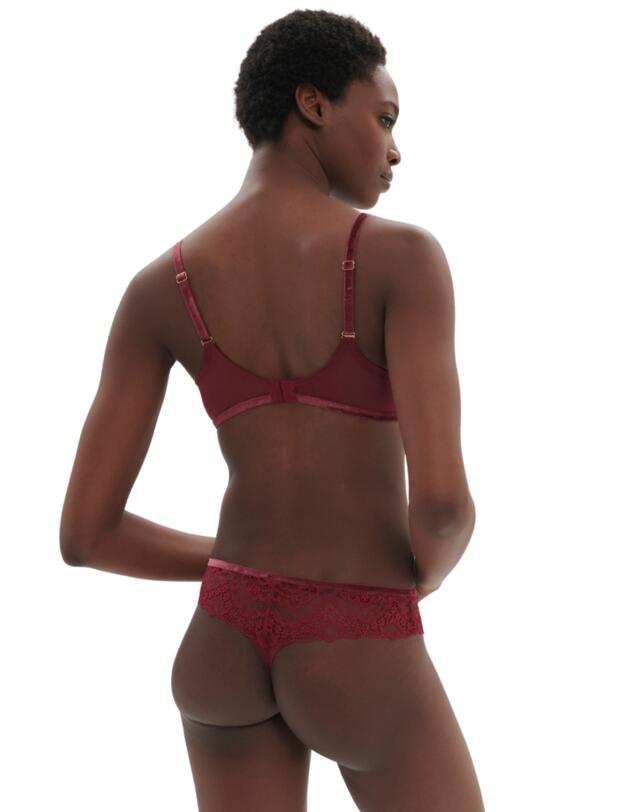 Simone Perele Scenario Plunging Underwired Bra Spinel Red