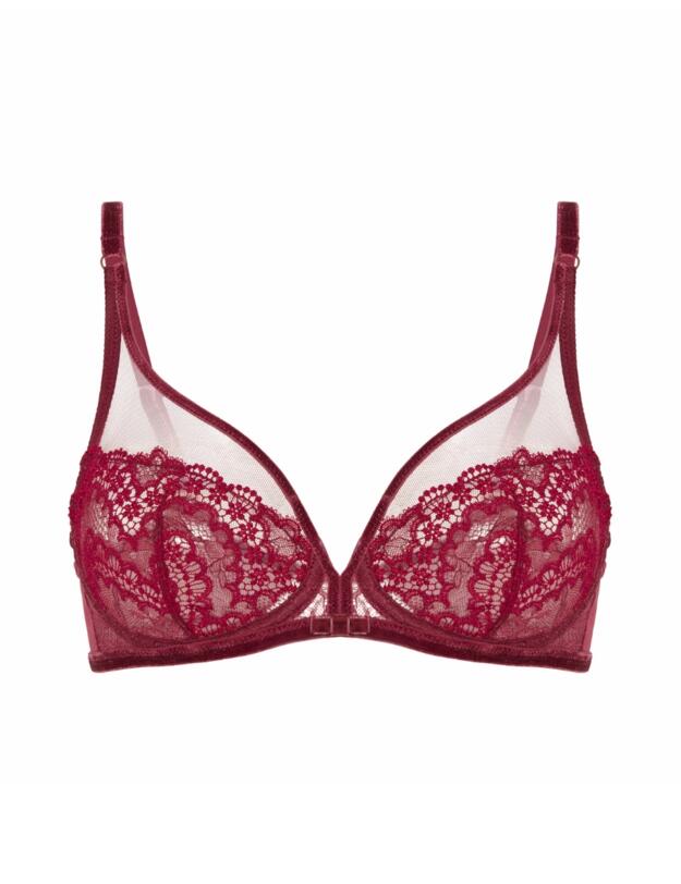 Simone Perele Scenario Plunging Underwired Bra Spinel Red
