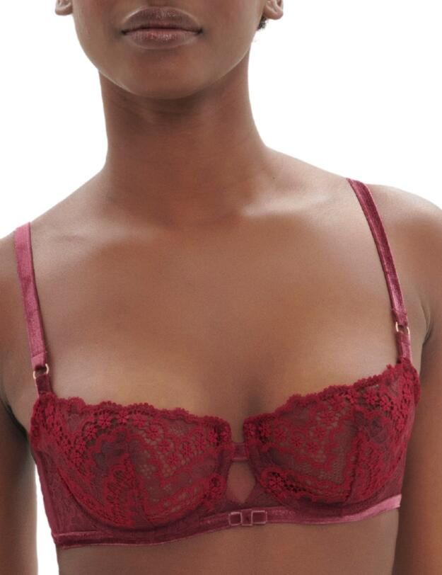 Simone Perele Scenario Half Cup Bra Spinel Red