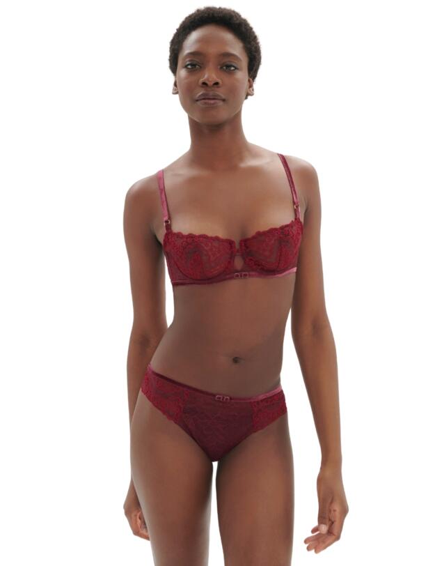 Simone Perele Scenario Half Cup Bra Spinel Red