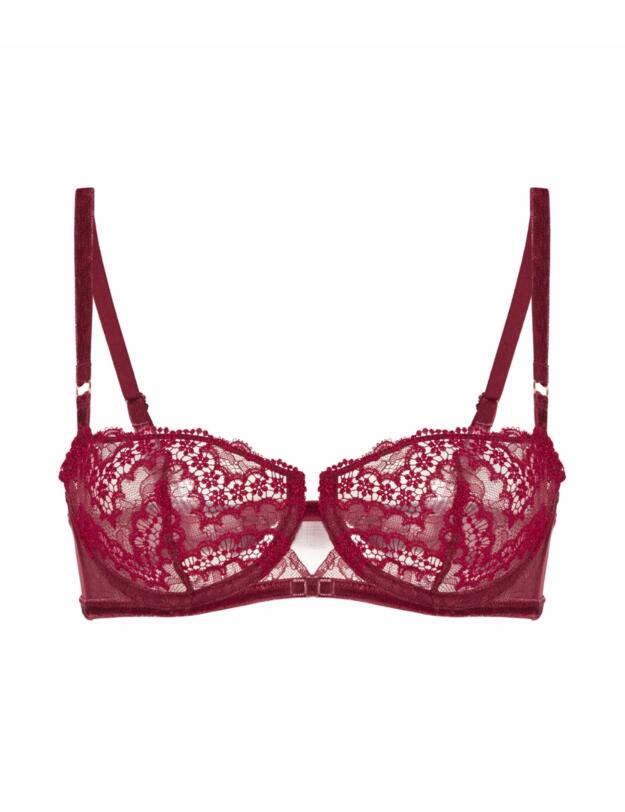 Simone Perele Scenario Half Cup Bra Spinel Red