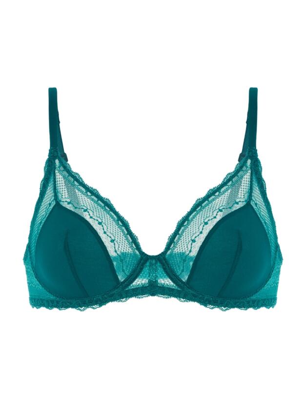 Simone Perele Destinee Plunging Underwired Bra Pavo Blue