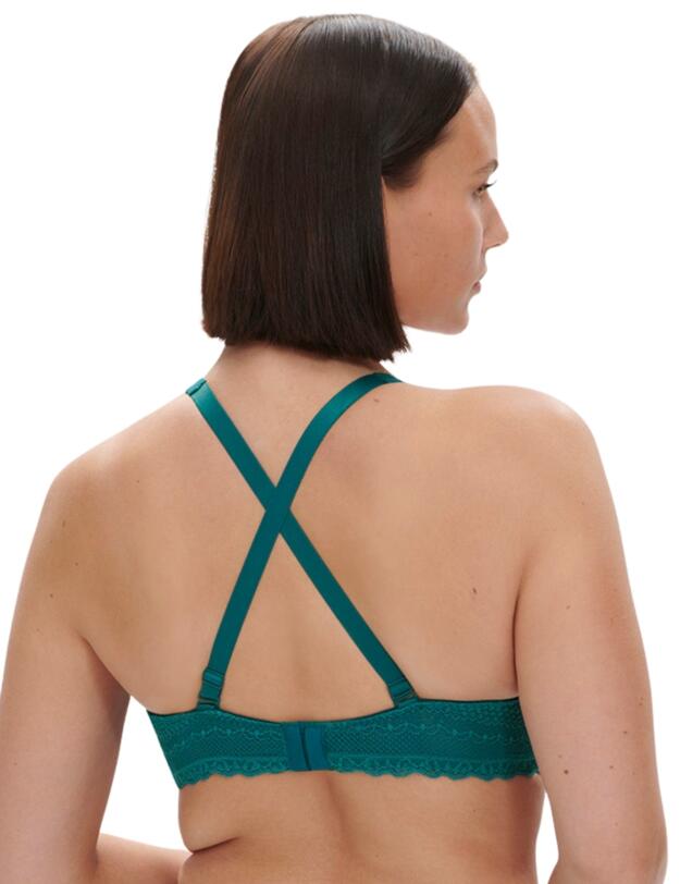 Simone Perele Destinee Plunging Underwired Bra Pavo Blue
