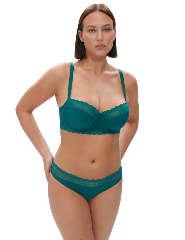 Simone Perele Destinee Half Cup Bra Pavo Blue 