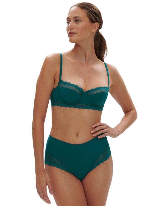 Simone Perele Destinee Half Cup Bra Pavo Blue 
