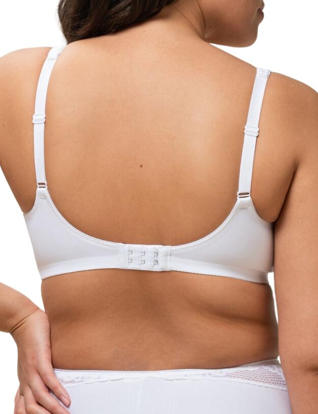 Triumph Modern Lace Cotton Non-Wired Bra White 