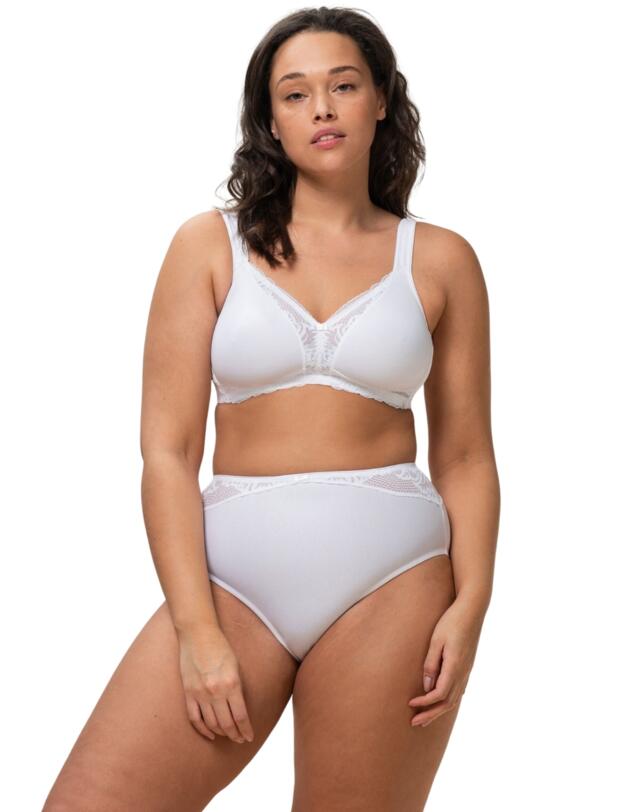 Triumph Modern Lace Cotton Non-Wired Bra White 