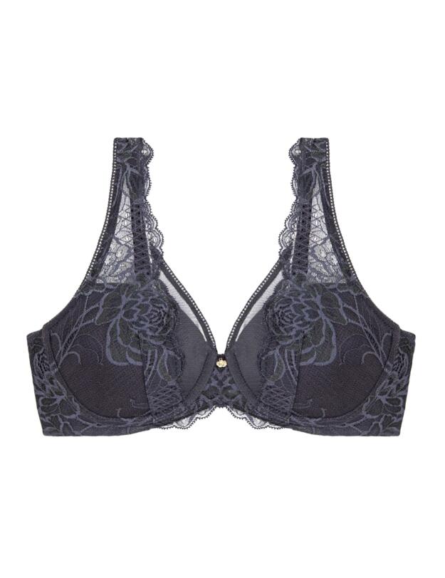 Triumph Wild Peony Florale Padded Bra Pebble Grey 
