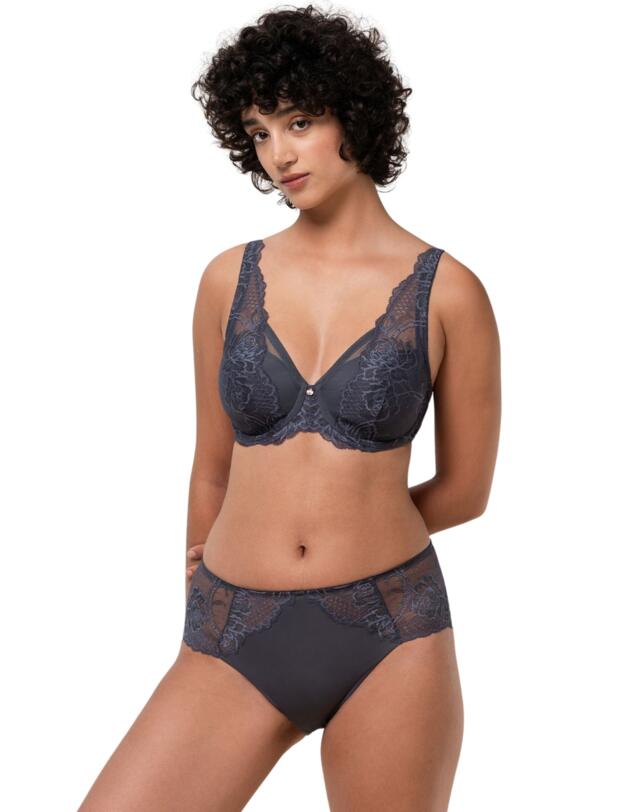 Triumph Wild Peony Florale Padded Bra Pebble Grey 