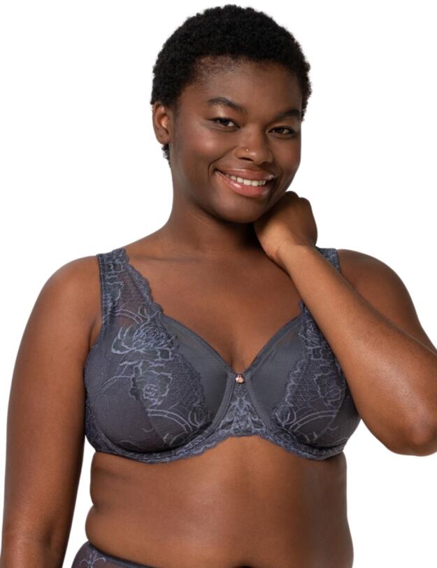 Triumph Wild Peony Florale Padded Bra Pebble Grey 