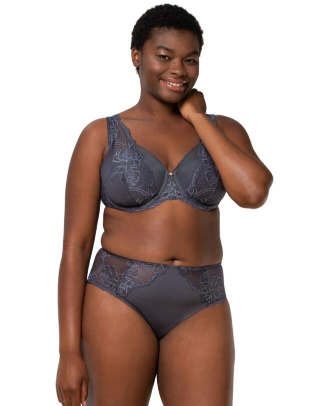 Triumph Wild Peony Florale Padded Bra Pebble Grey 
