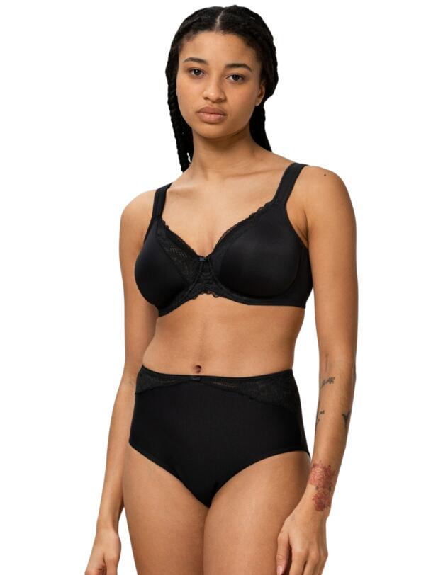Triumph Modern Lace Cotton Maxi Brief Black