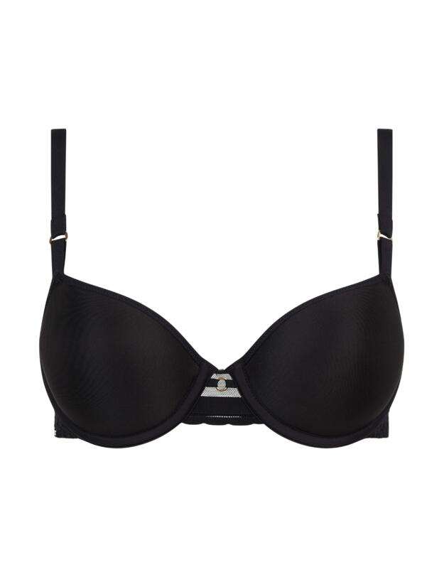 Chantelle Monogram Half Cup T-Shirt Bra Black