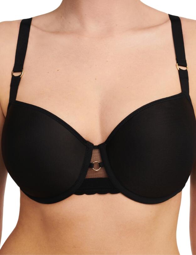 Chantelle Monogram Half Cup T-Shirt Bra Black