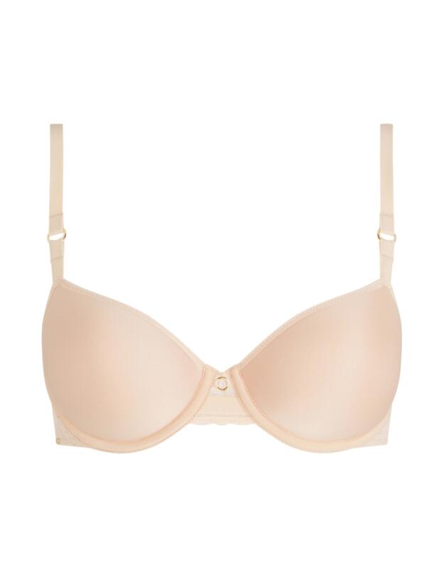 Chantelle Monogram Half Cup T-Shirt Bra Golden Beige