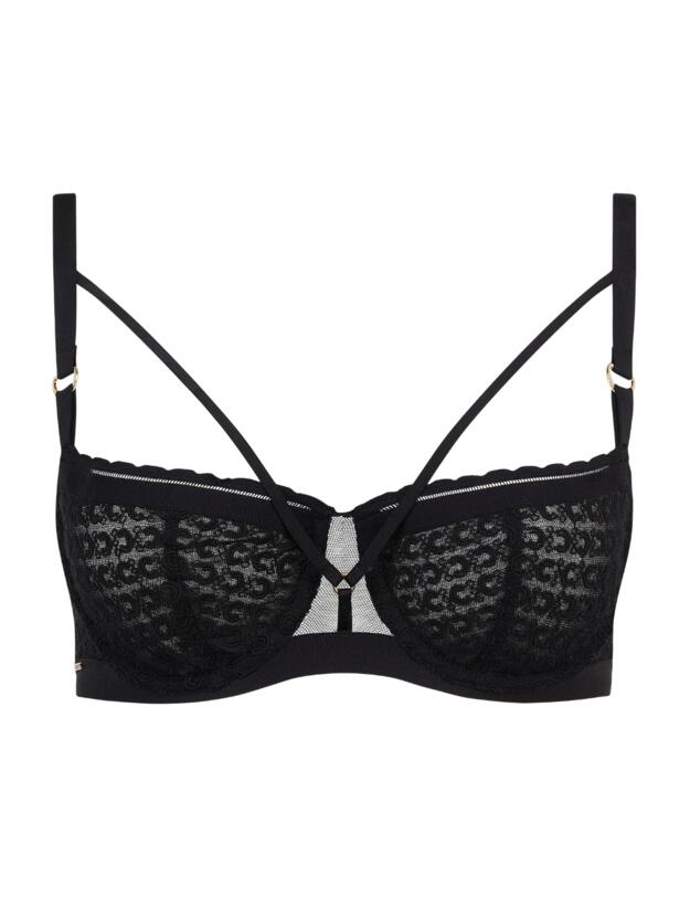 Chantelle Monogram Half Cup Balcony Bra Black