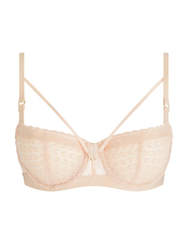 Chantelle Monogram Half Cup Balcony Bra Golden Beige