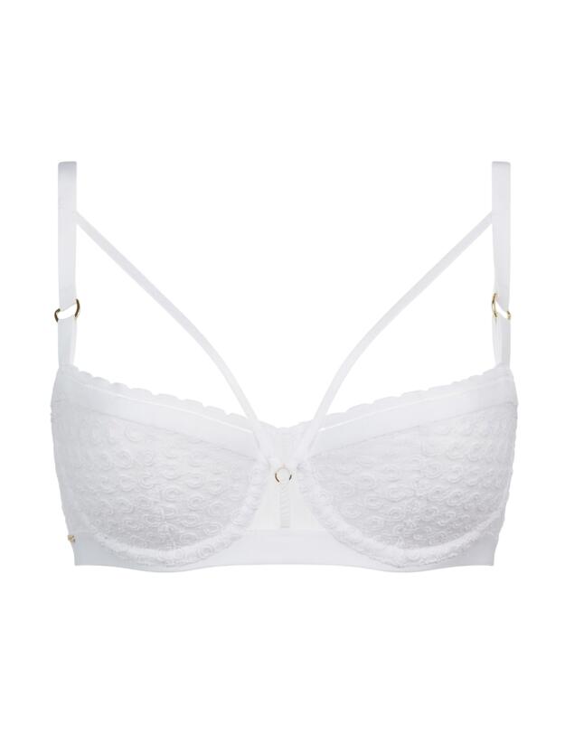 Chantelle Monogram Half Cup Balcony Bra White